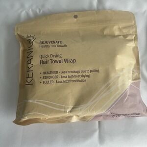 Keranique Quick Drying Hair Towel Wrap - Less Frizz and Breakage - NEW & SEALED